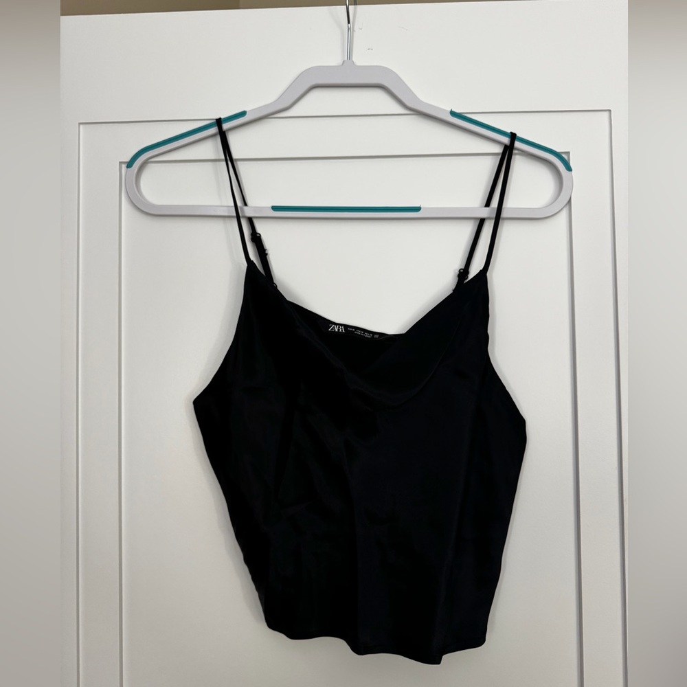 Zara Sleek Black Camisole Top